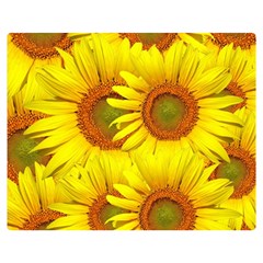 Sunflowers Background Wallpaper Pattern Double Sided Flano Blanket (medium)  by Nexatart