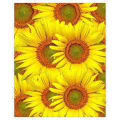 Sunflowers Background Wallpaper Pattern Drawstring Bag (small) by Nexatart