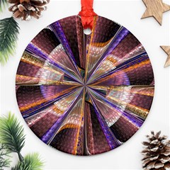 Background Image With Wheel Of Fortune Ornament (round) by Nexatart