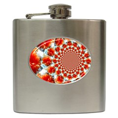 Stylish Background With Flowers Hip Flask (6 Oz) by Nexatart