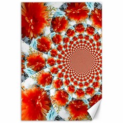 Stylish Background With Flowers Canvas 12  X 18   by Nexatart