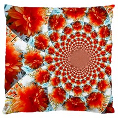 Stylish Background With Flowers Large Cushion Case (two Sides) by Nexatart