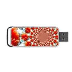 Stylish Background With Flowers Portable Usb Flash (one Side) by Nexatart