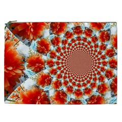 Stylish Background With Flowers Cosmetic Bag (xxl)  by Nexatart