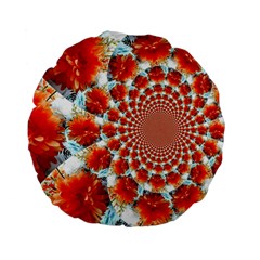 Stylish Background With Flowers Standard 15  Premium Flano Round Cushions by Nexatart