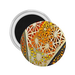 Abstract Starburst Background Wallpaper Of Metal Starburst Decoration With Orange And Yellow Back 2 25  Magnets by Nexatart