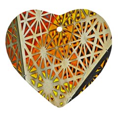 Abstract Starburst Background Wallpaper Of Metal Starburst Decoration With Orange And Yellow Back Ornament (heart) by Nexatart