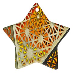 Abstract Starburst Background Wallpaper Of Metal Starburst Decoration With Orange And Yellow Back Ornament (star) by Nexatart