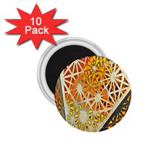 Abstract Starburst Background Wallpaper Of Metal Starburst Decoration With Orange And Yellow Back 1 75  Magnets (10 Pack)  by Nexatart