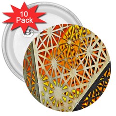 Abstract Starburst Background Wallpaper Of Metal Starburst Decoration With Orange And Yellow Back 3  Buttons (10 Pack)  by Nexatart