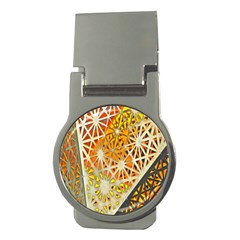 Abstract Starburst Background Wallpaper Of Metal Starburst Decoration With Orange And Yellow Back Money Clips (round)  by Nexatart