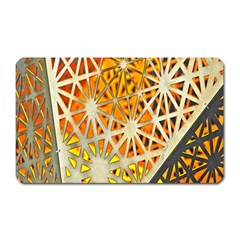 Abstract Starburst Background Wallpaper Of Metal Starburst Decoration With Orange And Yellow Back Magnet (rectangular) by Nexatart