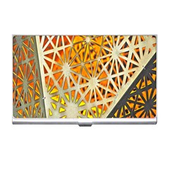 Abstract Starburst Background Wallpaper Of Metal Starburst Decoration With Orange And Yellow Back Business Card Holders by Nexatart