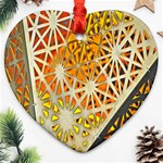 Abstract Starburst Background Wallpaper Of Metal Starburst Decoration With Orange And Yellow Back Heart Ornament (Two Sides) Back