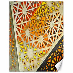 Abstract Starburst Background Wallpaper Of Metal Starburst Decoration With Orange And Yellow Back Canvas 18  X 24   by Nexatart