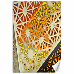 Abstract Starburst Background Wallpaper Of Metal Starburst Decoration With Orange And Yellow Back Canvas 20  X 30   by Nexatart