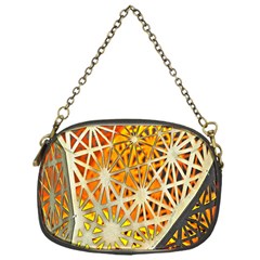 Abstract Starburst Background Wallpaper Of Metal Starburst Decoration With Orange And Yellow Back Chain Purses (one Side)  by Nexatart