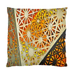 Abstract Starburst Background Wallpaper Of Metal Starburst Decoration With Orange And Yellow Back Standard Cushion Case (one Side) by Nexatart