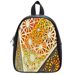 Abstract Starburst Background Wallpaper Of Metal Starburst Decoration With Orange And Yellow Back School Bags (small)  by Nexatart