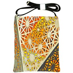 Abstract Starburst Background Wallpaper Of Metal Starburst Decoration With Orange And Yellow Back Shoulder Sling Bags by Nexatart