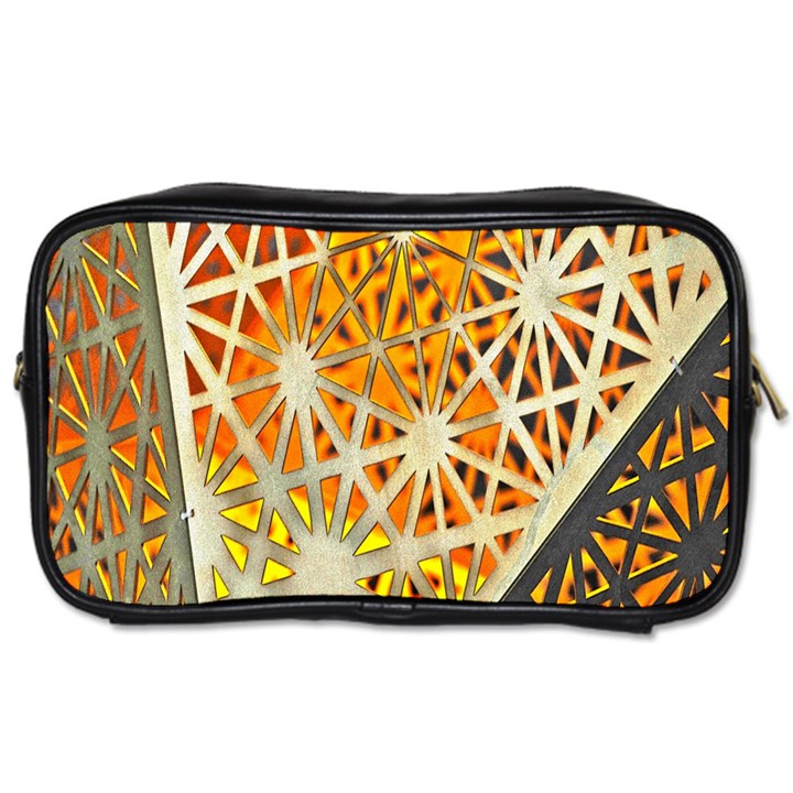 Abstract Starburst Background Wallpaper Of Metal Starburst Decoration With Orange And Yellow Back Toiletries Bags