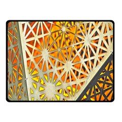 Abstract Starburst Background Wallpaper Of Metal Starburst Decoration With Orange And Yellow Back Fleece Blanket (small) by Nexatart