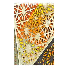 Abstract Starburst Background Wallpaper Of Metal Starburst Decoration With Orange And Yellow Back Shower Curtain 48  X 72  (small)  by Nexatart