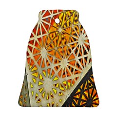 Abstract Starburst Background Wallpaper Of Metal Starburst Decoration With Orange And Yellow Back Ornament (bell) by Nexatart