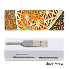 Abstract Starburst Background Wallpaper Of Metal Starburst Decoration With Orange And Yellow Back Memory Card Reader (stick)  by Nexatart