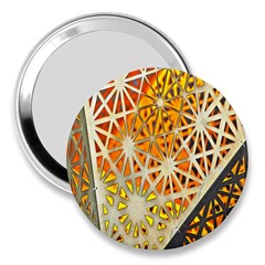 Abstract Starburst Background Wallpaper Of Metal Starburst Decoration With Orange And Yellow Back 3  Handbag Mirrors by Nexatart