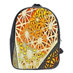 Abstract Starburst Background Wallpaper Of Metal Starburst Decoration With Orange And Yellow Back School Bags (XL)  Front