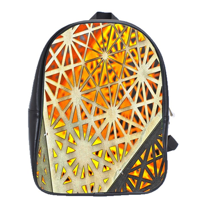 Abstract Starburst Background Wallpaper Of Metal Starburst Decoration With Orange And Yellow Back School Bags (XL) 