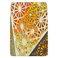 Abstract Starburst Background Wallpaper Of Metal Starburst Decoration With Orange And Yellow Back Flap Covers (l)  by Nexatart