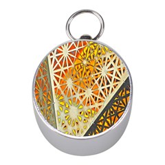 Abstract Starburst Background Wallpaper Of Metal Starburst Decoration With Orange And Yellow Back Mini Silver Compasses by Nexatart