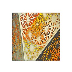 Abstract Starburst Background Wallpaper Of Metal Starburst Decoration With Orange And Yellow Back Satin Bandana Scarf by Nexatart