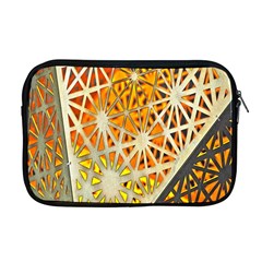 Abstract Starburst Background Wallpaper Of Metal Starburst Decoration With Orange And Yellow Back Apple Macbook Pro 17  Zipper Case by Nexatart