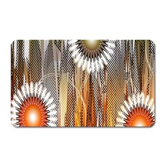 Floral Abstract Pattern Background Magnet (rectangular) by Nexatart