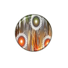 Floral Abstract Pattern Background Hat Clip Ball Marker (4 Pack) by Nexatart