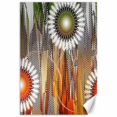 Floral Abstract Pattern Background Canvas 12  X 18   by Nexatart