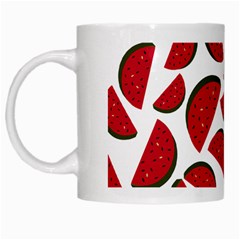 Fruit Watermelon Seamless Pattern White Mugs by Nexatart