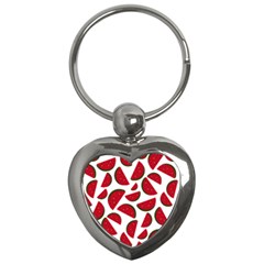 Fruit Watermelon Seamless Pattern Key Chains (heart)  by Nexatart