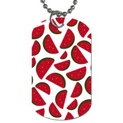 Fruit Watermelon Seamless Pattern Dog Tag (two Sides) by Nexatart