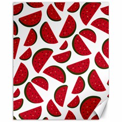 Fruit Watermelon Seamless Pattern Canvas 11  X 14   by Nexatart