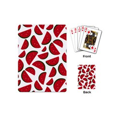 Fruit Watermelon Seamless Pattern Playing Cards (mini)  by Nexatart