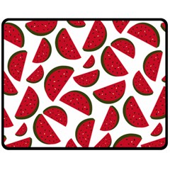 Fruit Watermelon Seamless Pattern Double Sided Fleece Blanket (medium)  by Nexatart