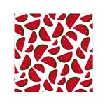 Fruit Watermelon Seamless Pattern Small Satin Scarf (Square) Front