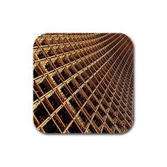 Construction Site Rusty Frames Making A Construction Site Abstract Rubber Square Coaster (4 Pack)  by Nexatart