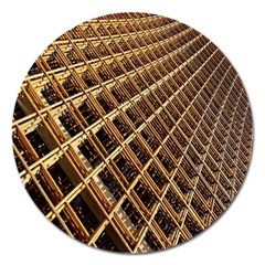 Construction Site Rusty Frames Making A Construction Site Abstract Magnet 5  (round) by Nexatart