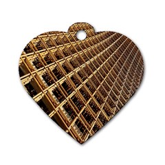 Construction Site Rusty Frames Making A Construction Site Abstract Dog Tag Heart (one Side) by Nexatart