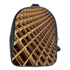 Construction Site Rusty Frames Making A Construction Site Abstract School Bags(large)  by Nexatart